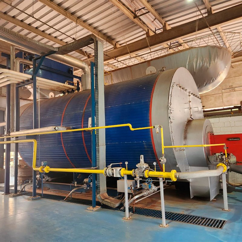 Caldeira Aalborg <br> • Capacidade: 15.000 kg/h <br>• Pressão: 12 bar